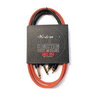  Western 2RCA2PO30 | 2 rca -2 plug  1/4 cable silent mono 5mm 3mt malla orange 