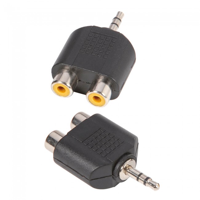 Cable adaptador de audio estéreo 3.5mm (macho) a 2 rca (macho