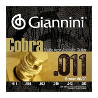 GIANNINI 82SL | Encordado de acero para guitarra acústica leve custom 011 052