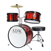 ADW ADS303PK-RD | Batería acústica  de 3 piezas Junior color rojo