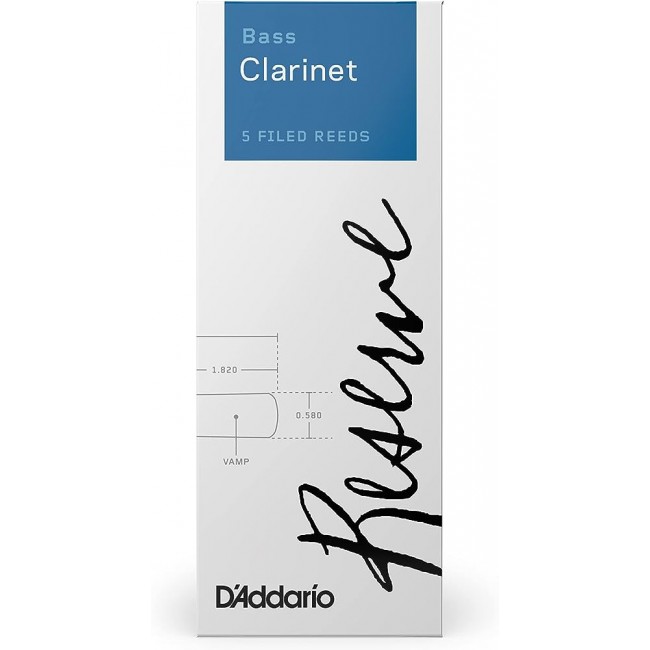RICO DER0520 | Caña Reserve Clarinete Bass 2,0" Pack 5 unidades