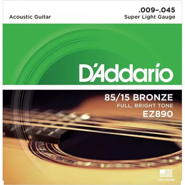 DADDARIO EZ890 | Cuerdas para Guitarra acústica super Light 
