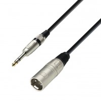Adam Hall K3BMV0300 | Cable para Micrófono XLR macho a Plug estéreo de 3 metros de largo
