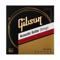 GIBSON SAG-PB12 | Cuerdas de Guitarra Acústica de Bronce Fosforado Calibres 12-53