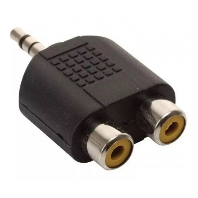 Adaptador RCA a Jack 3.5mm para Audio Tipo RCA Macho a 3.5mm Hembra